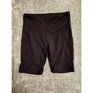 Baleaf Women's 8 1/2" Biker Shorts High Waist Yoga Workout Gym Running M Pockets